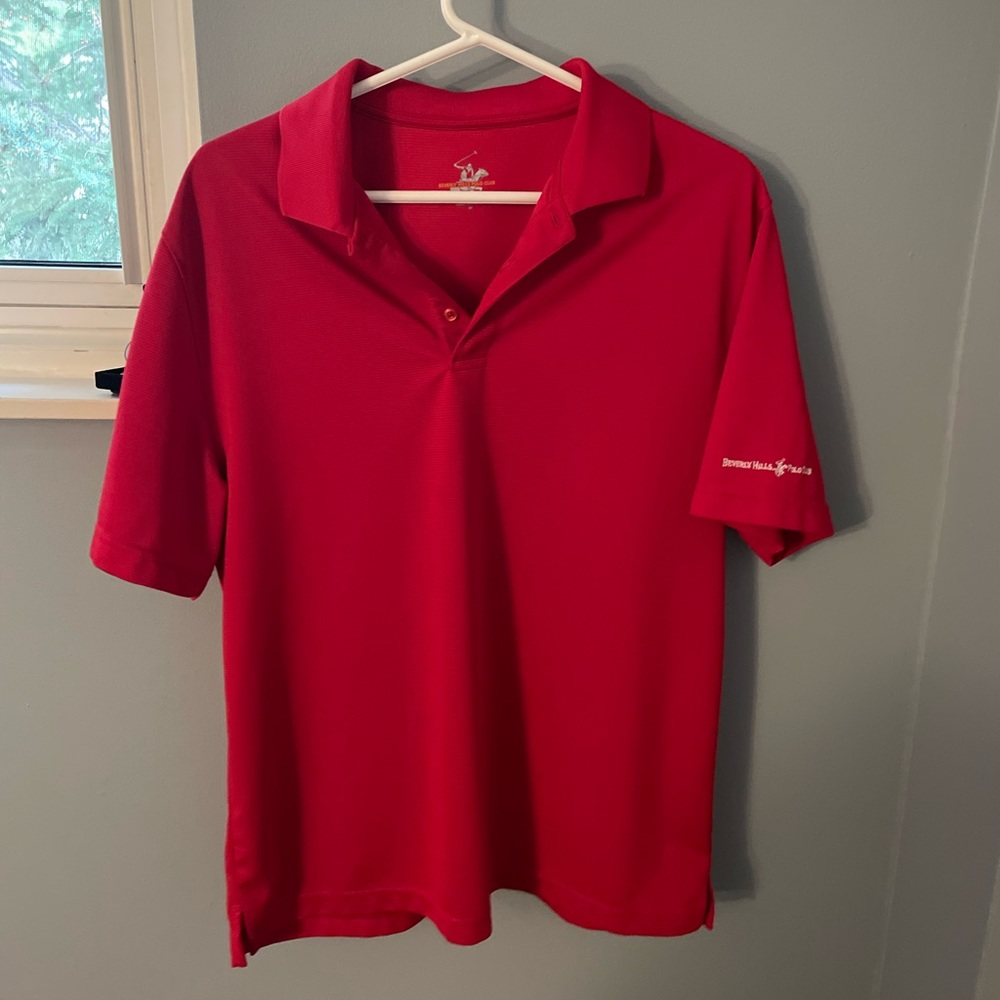 Beverly Hills Polo Club Red Golf Shirt